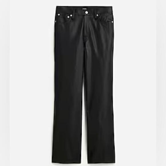 J. Crew black faux leather Slim wide-leg pant - Picture 8 of 13